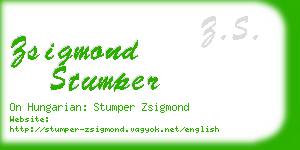 zsigmond stumper business card
